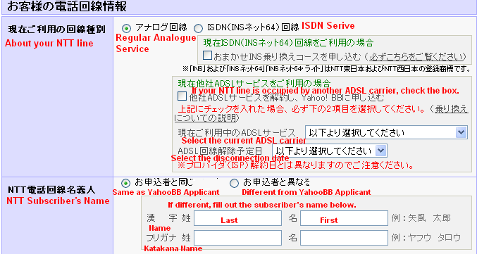 Filling out the form